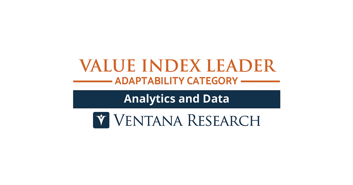2021年 アナリティクスおよびデータのValue Indexで、Ventana ResearchはYellowfinをValue Index Leaderに選出しました