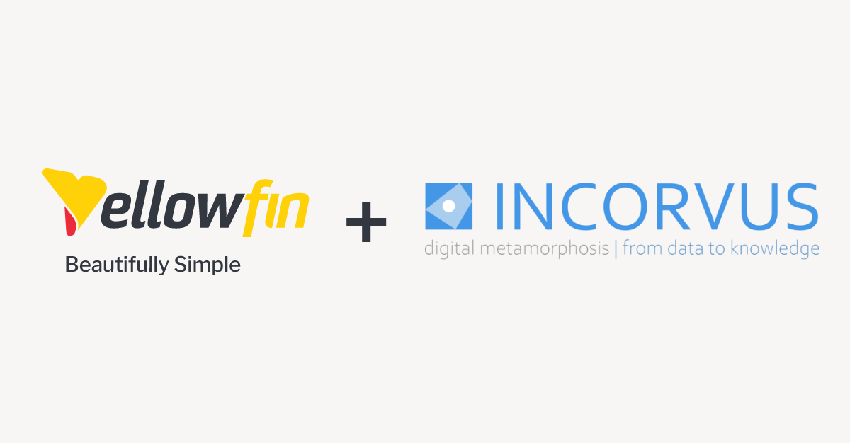 IncorvusはYellowfinと提携し、専門的なデータ中心のコンサルティングによって強化されたアナリティクス機能の民主化を実現します
