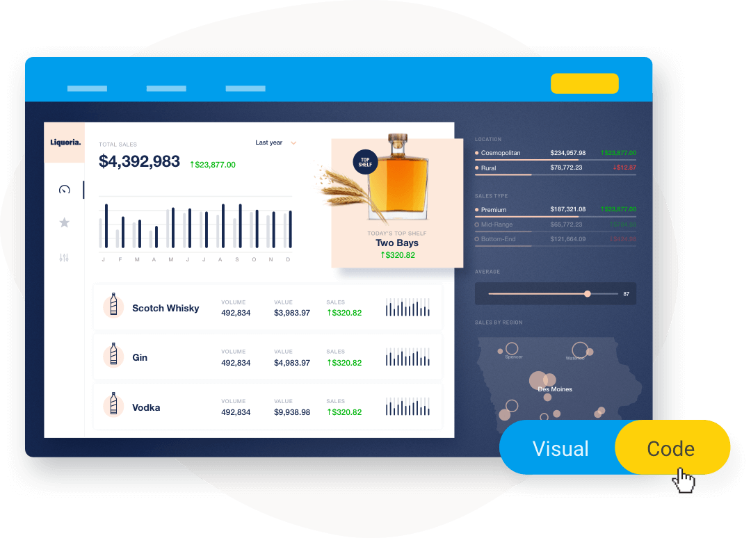 build-to-spec-image Yellowfin dashboard illustration