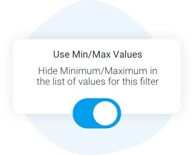 Toggle Minimum Maximum Values in Filters icon
