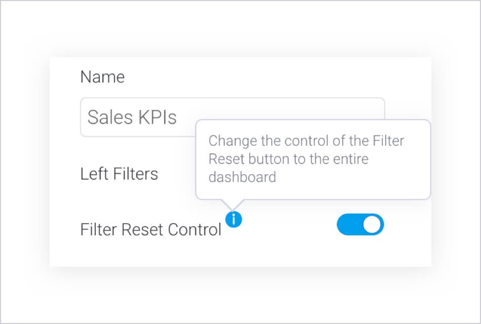 Toggle Dashboard Filter Reset